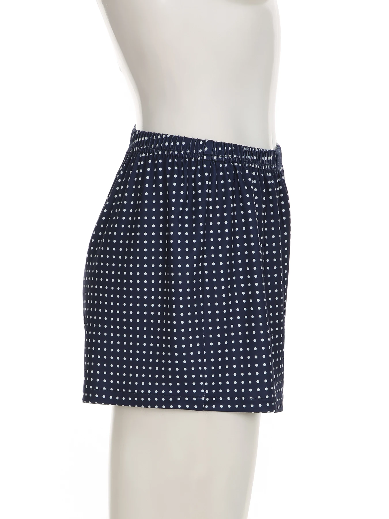 IAMSURE Holiday Basic Dot Prined Shorts Loose Elastic Mid-Waisted Straight Shorts Women 2025  Summer Fashion Streetwear Ladies