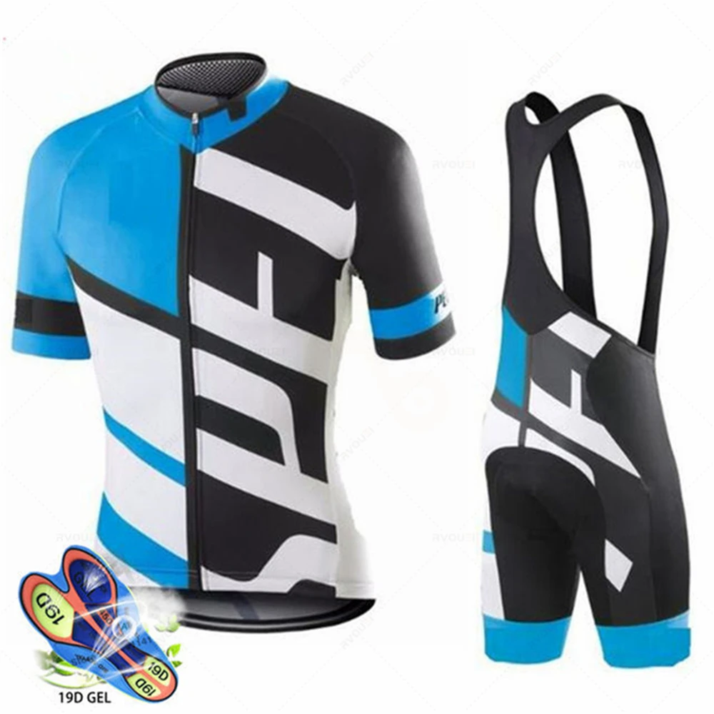 Men\'s Sportswear Summer Team Cycling Jersey Set Short Sleeve Bicycle Clothing Summer Road Bike Uniform Maillot Ciclismo Hombre