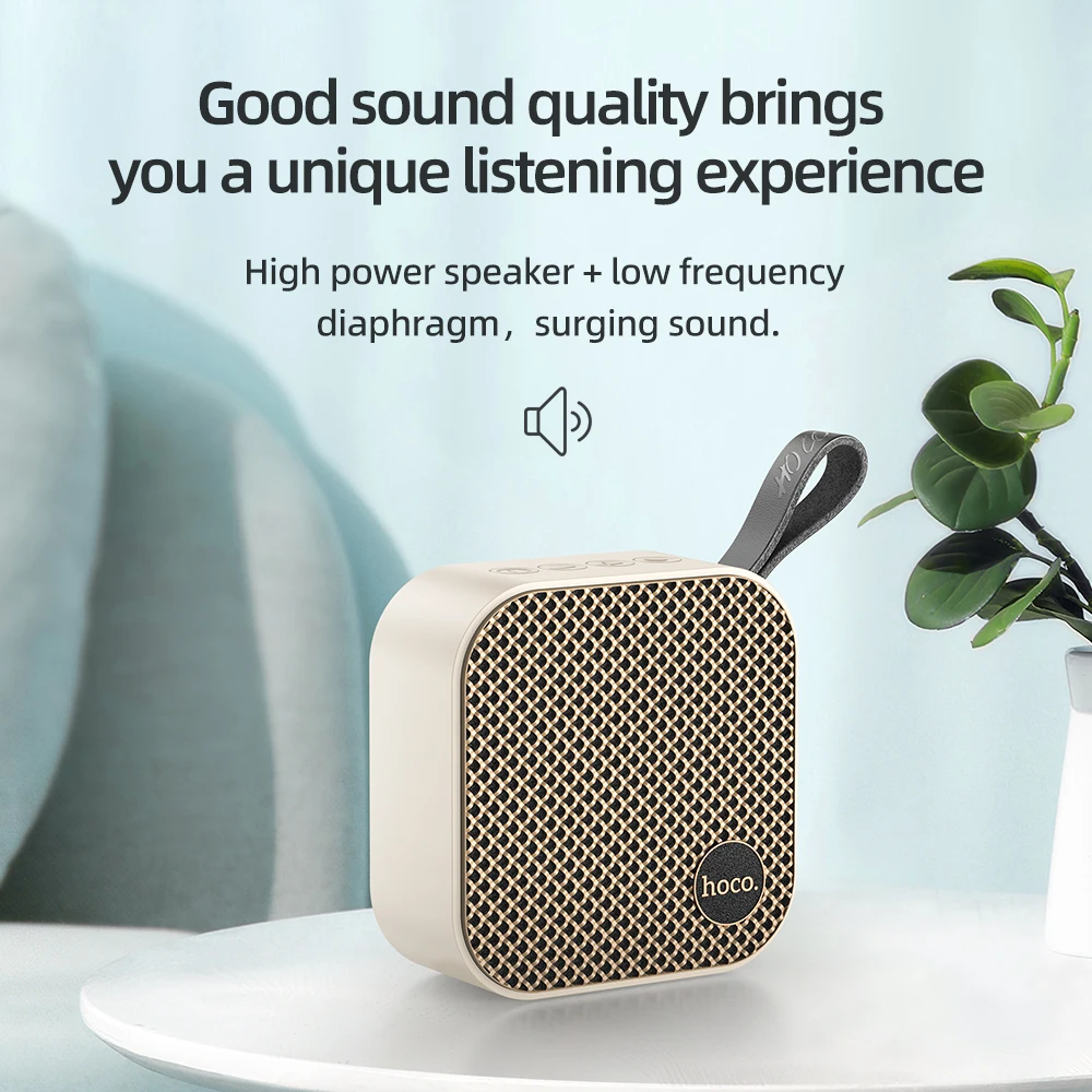 HOCO HC22 Bluetooth Sports Wireless Speaker Mini Music Player Mini Portable Desktop Speaker With Lanyard For Riding TF Card - Image 5