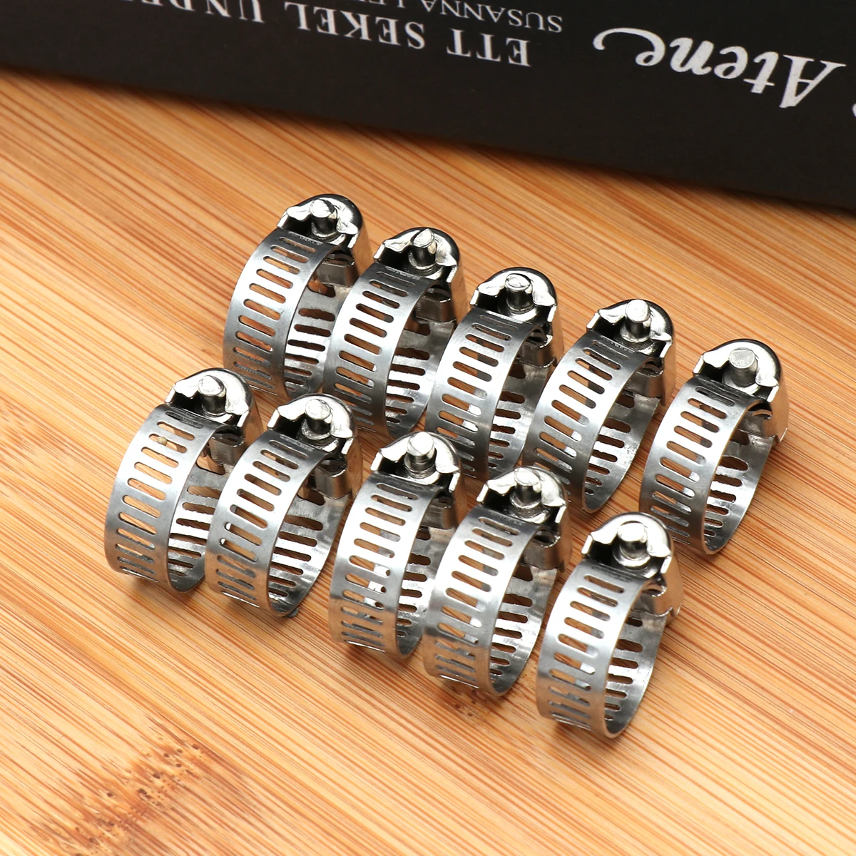 

10pcs Stainless Steel Hose Set Universal Plumbing Automotive Mechanical Leak Proof Time Saving Easy Installation Tight Spaces