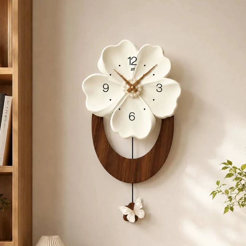 Chinese Style Nordic Wall Watch Xenomorph Design Aesthetic Modern Clock Wall Living Room Luxury Reloj De Pared Room Decorations
