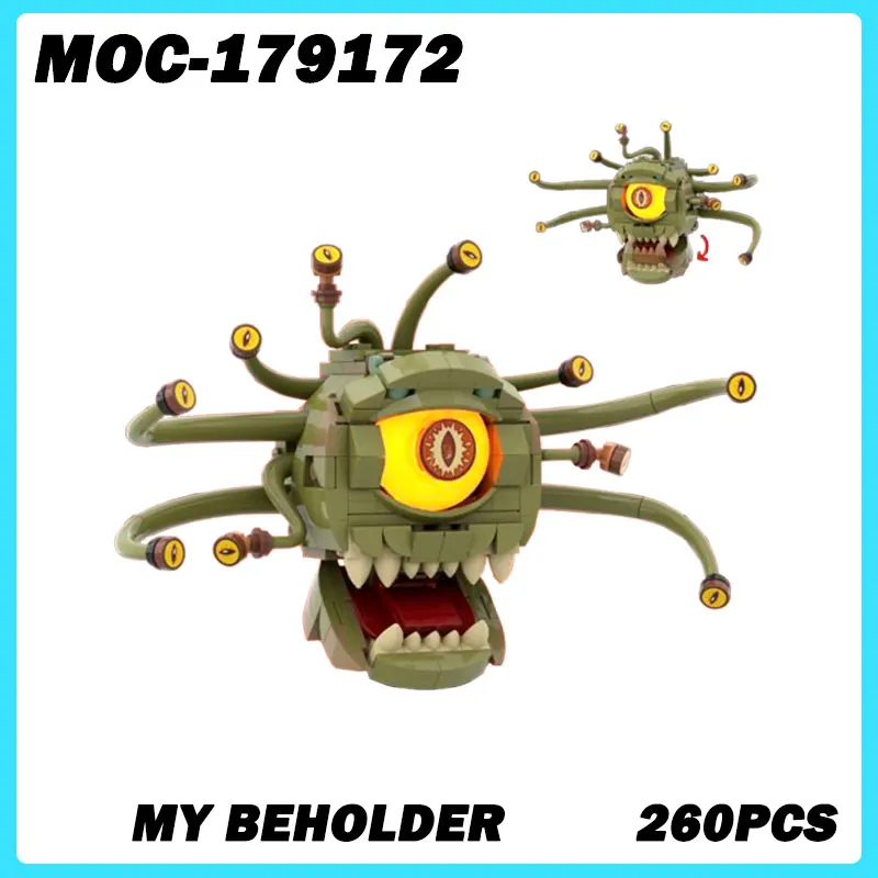 MOC-179172 Micro Architecture Series My Beholder Building Blocks DIY Model Brick Education Desktop Toys Birthday Gifts 260PCS