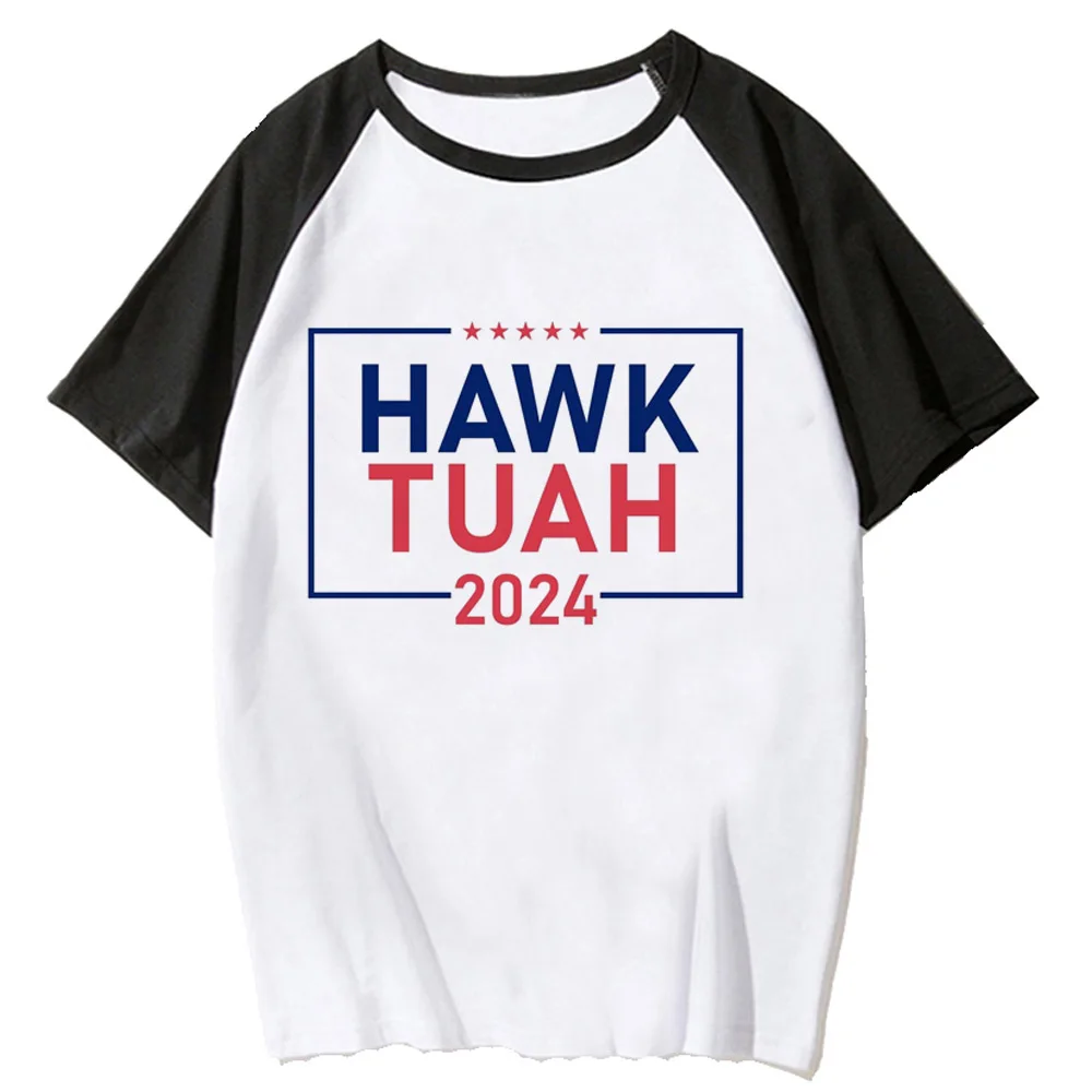 Hawk Tuah t shirt women summer anime harajuku tshirt girl anime clothes