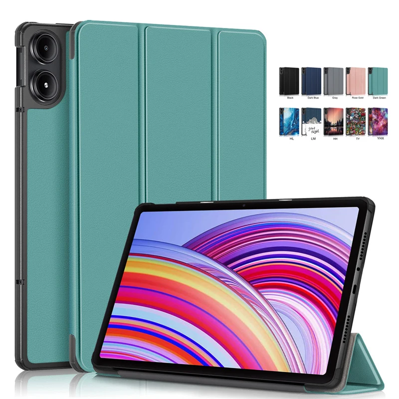 Case For Funda Redmi Pad Pro 12.1 inch Smart Cover Trifold Protective Skin Leather Tablet For Xiaomi Poco Pad Redmi Pad Pro Case