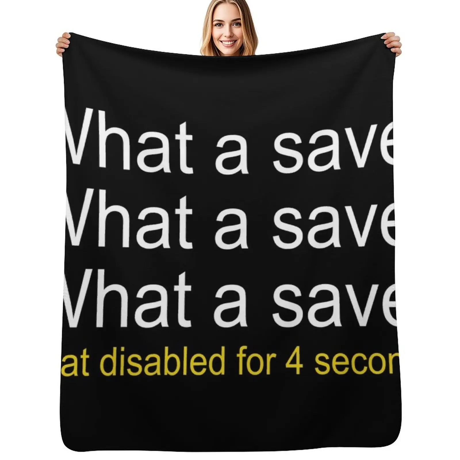 

What a save! Chat disabled Rocket League Throw Blanket Outdoor Soft Blanket for Picnic Beach Camping