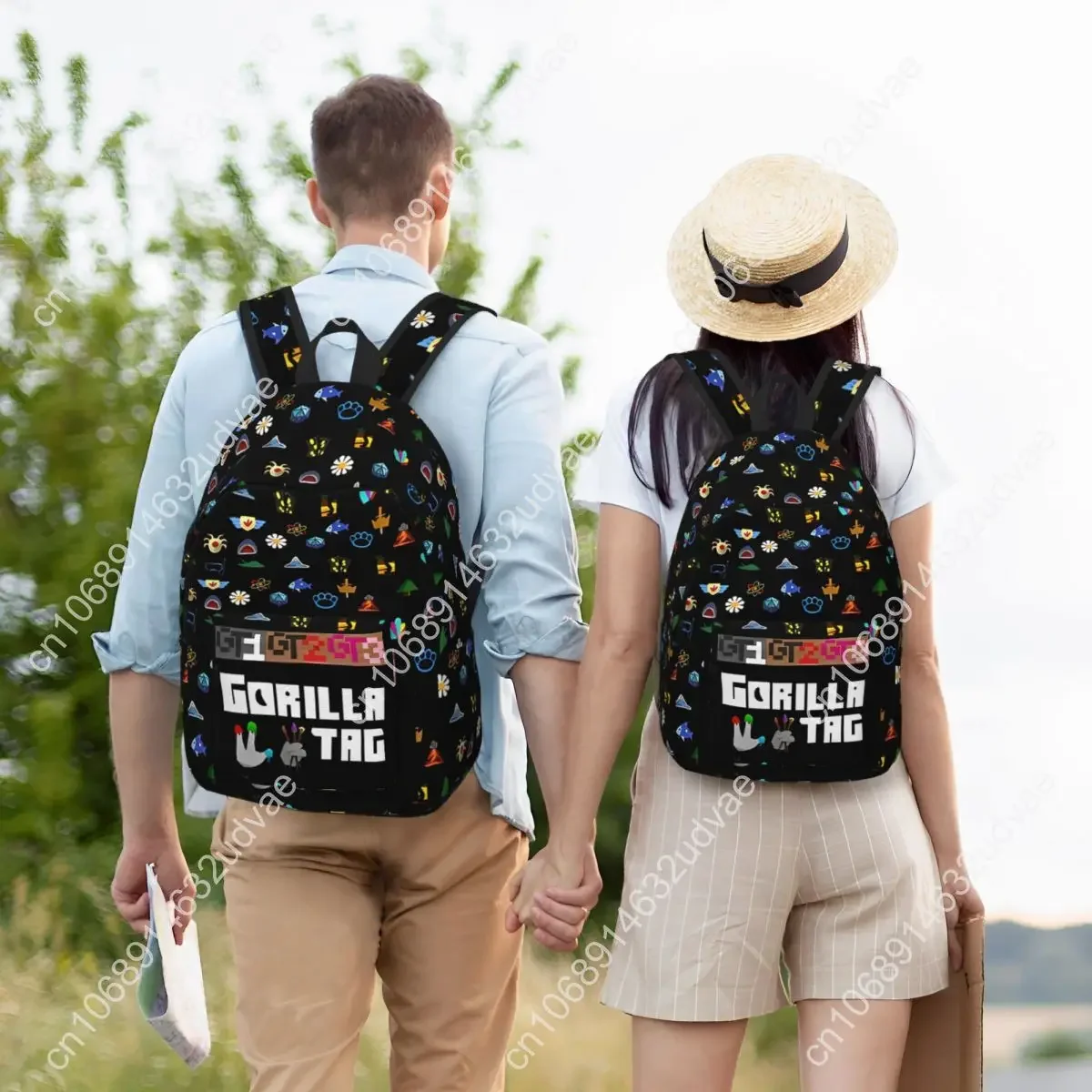 Gorilla Tag VR Gamer Gaming Backpack Tas Buku Sekolah Siswa Tas Buku Sekolah Kanvas Game Populer Tas Taman Kanak-Kanak Prasekolah
