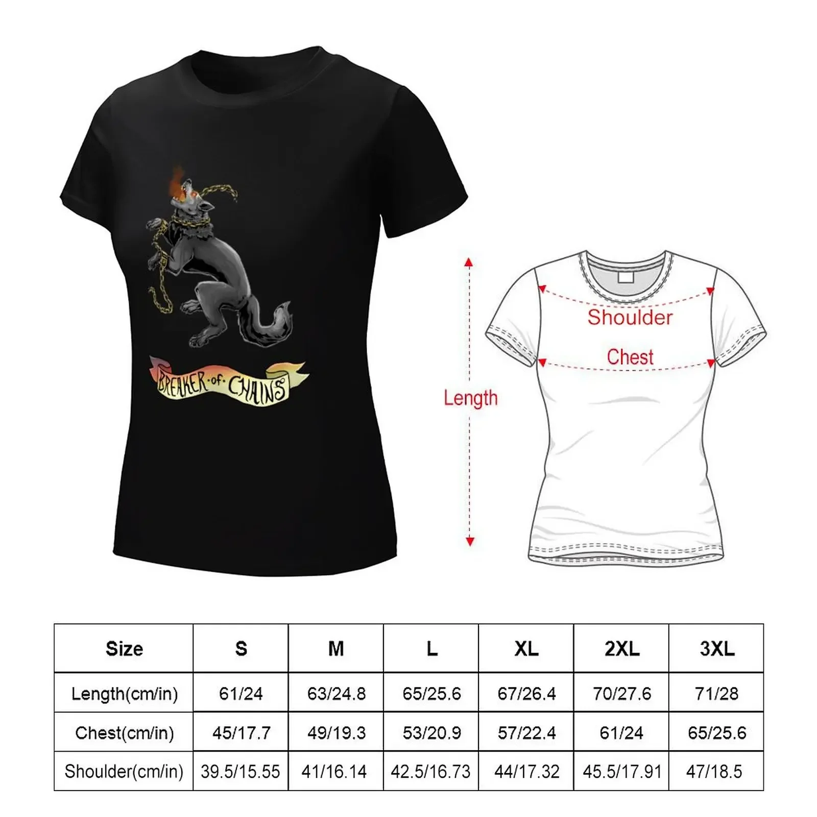 Fenrir: Breaker of Chains T-shirt Blouse tops white t-shirt dress for Women sexy