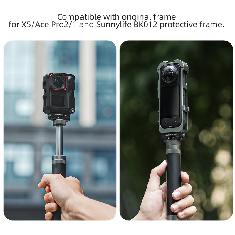 قاعدة محول مغناطيسية سريعة الإصدار لـ Insta360 X5 خفيفة الوزن تمديد محول قاعدة تثبيت 1/4 موضوع لـ Ace / Ace pro2/1