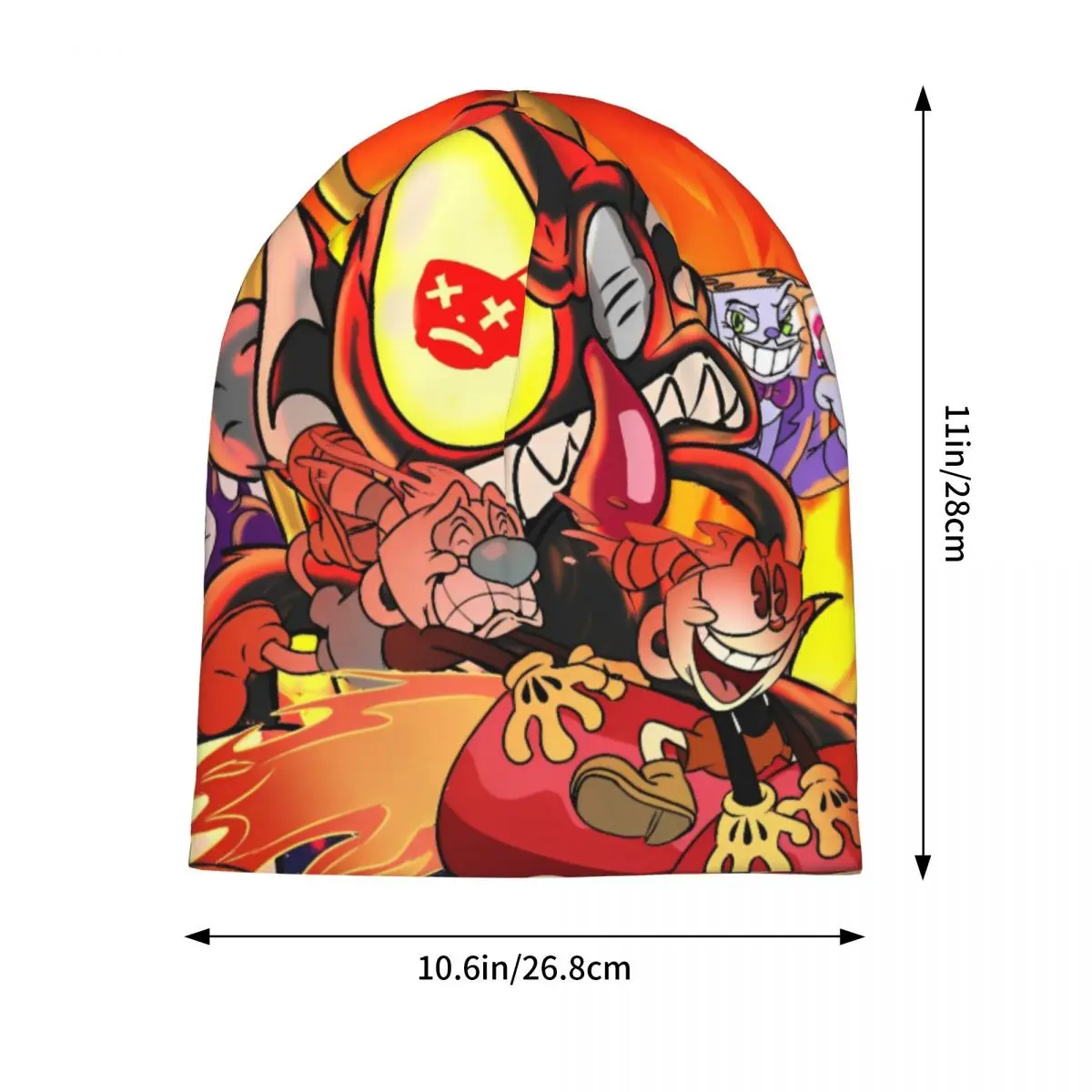 قبعات ريترو رائعة للعبة Battle Cuphead Skullies Beanies قبعات ربيعية للجنسين للاستخدام الخارجي قبعات دافئة متعددة الوظائف بونيه #2