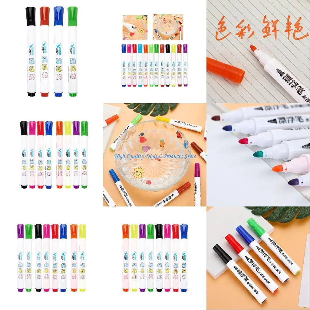 

U2JE 4/8/12 Colors Magical Water Painting Pens Magical Floating Pen for Student