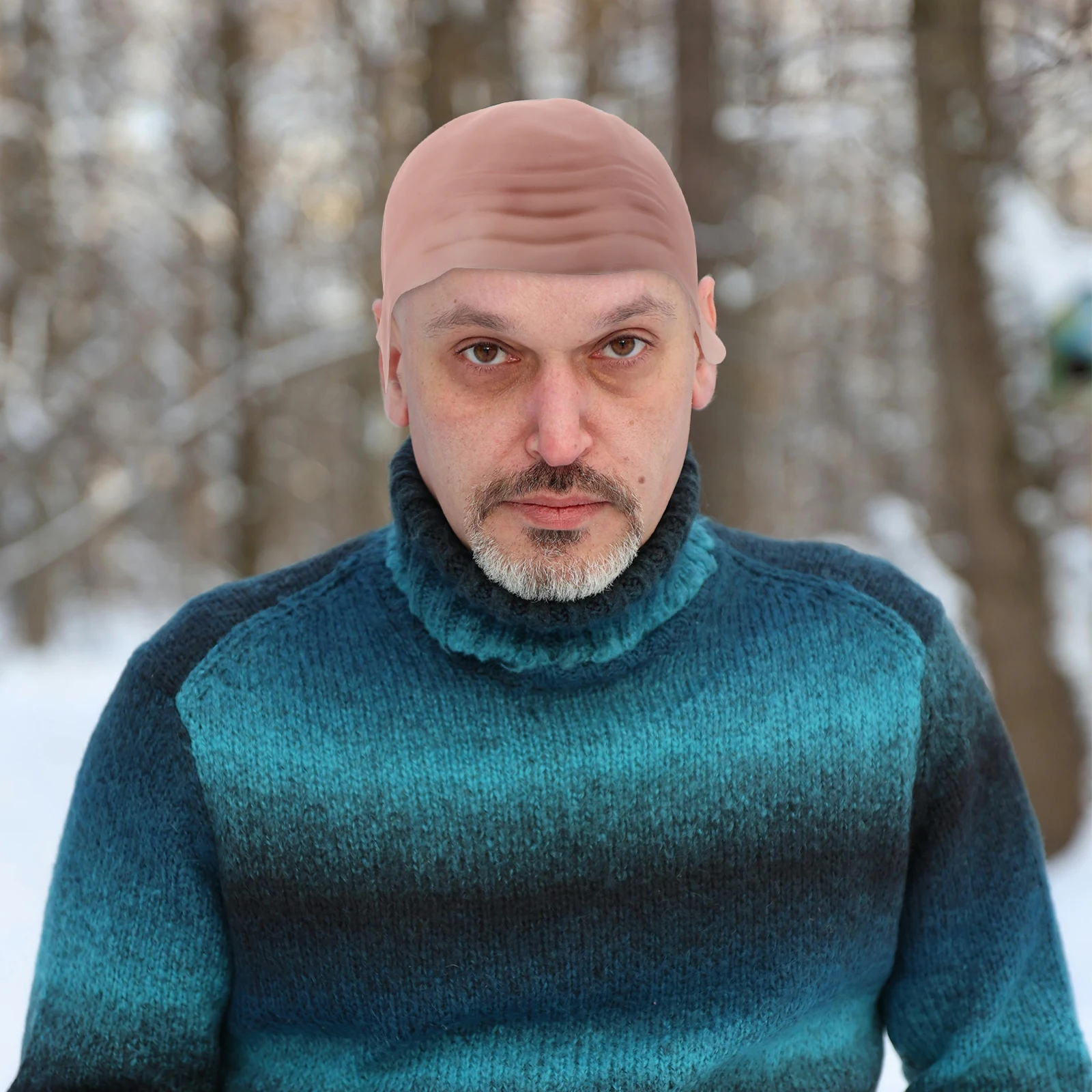 

Extended Latex Bald Cap for Halloween Cosplay Party Accessory Adult s Lightweight Comfortable One Size Scalp Simulation