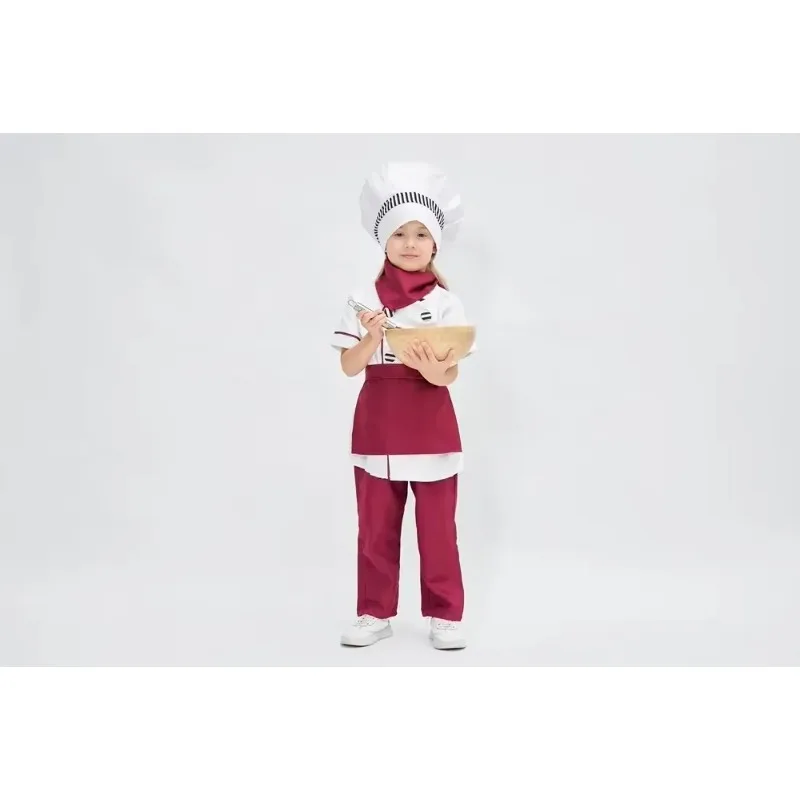New Children's Cosplay Dessert Baker Sets Men's And Women's Western Food Chef's Working Clothes view 3