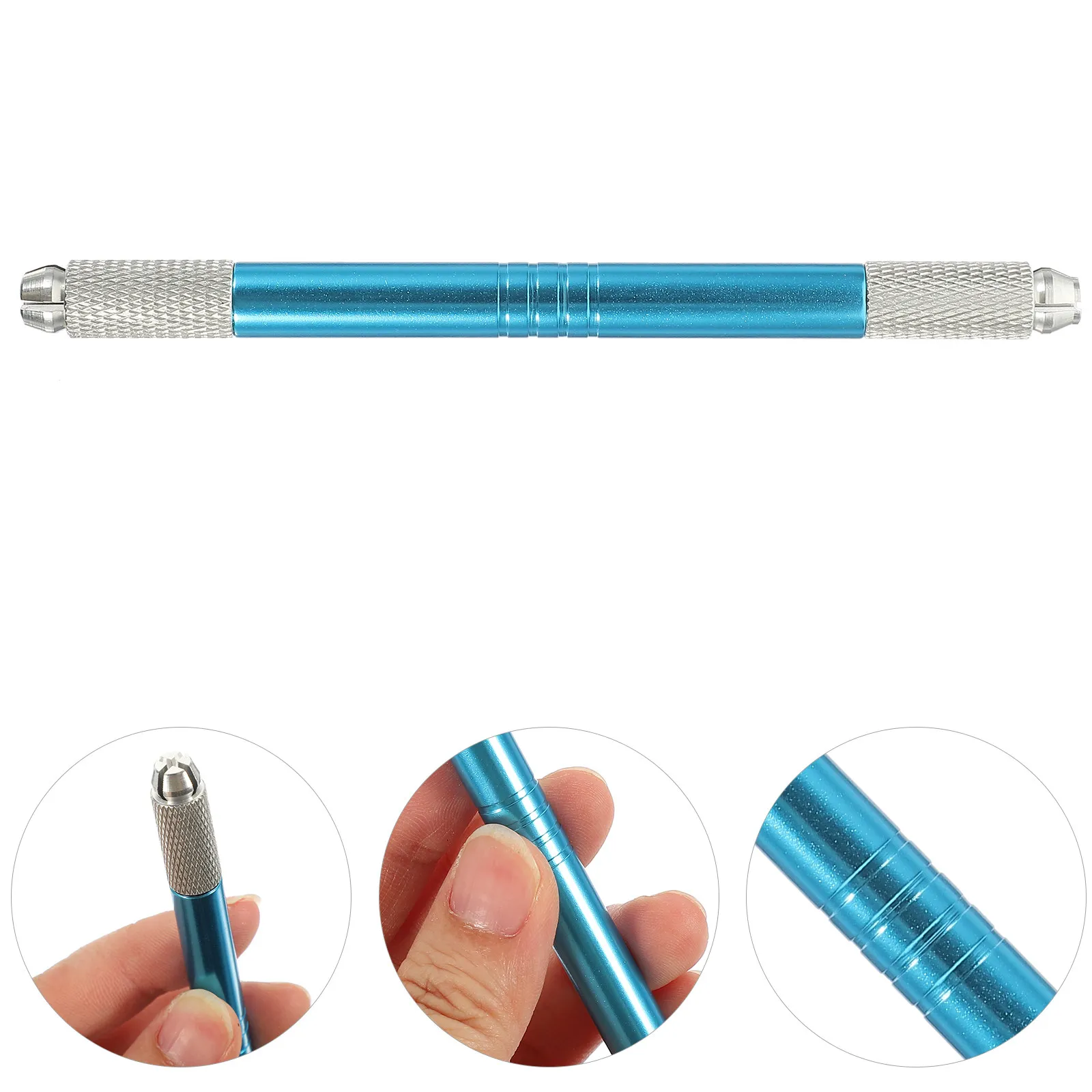 

Professional Microblading Eyebrow Pen Dual-Tip Tattooing Brow Pencil Rhinestone Accented for Salon Use Long Life Precision Tool