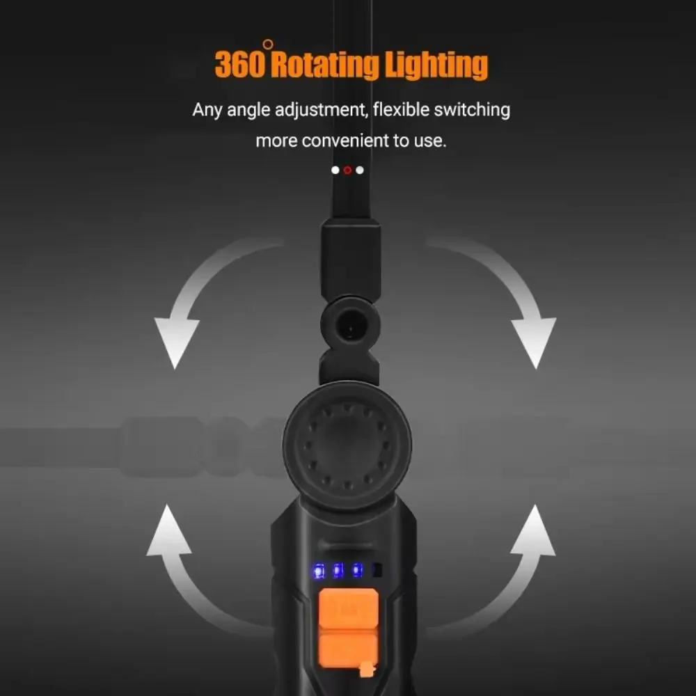 Portable Folding Work Lights Magnetic Multiple Gears Car Repair Emergency Dual Lights Rechargeable Camping Light