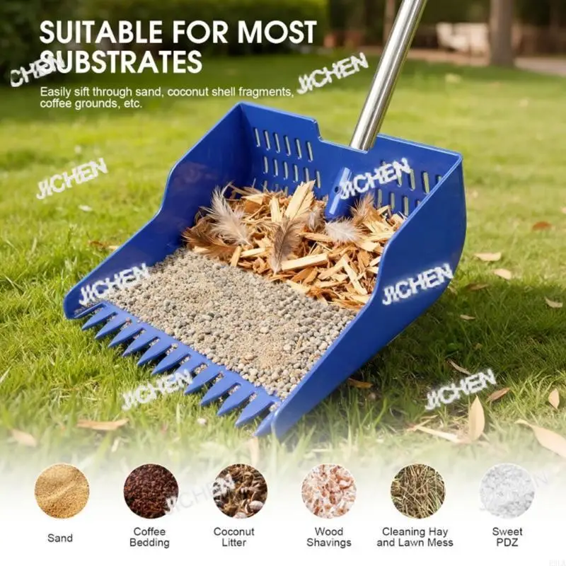 

Neu 2025 New Ergonomic Grip Chicken Manures Scoops Rakes Cleaning Tool for Farm Poultry Cleaner Chicken Coops Scooper Litter Sif