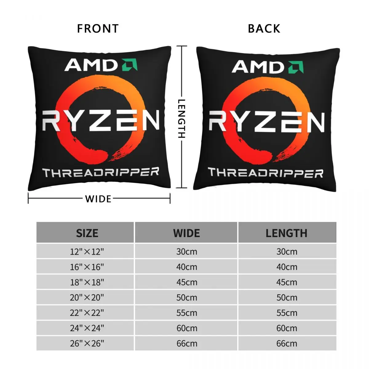 Autumn Amd Ryzen Threadripper Processors Throw Pillow Cover Pillowcase Vintage Anti-Mite Zipper Type