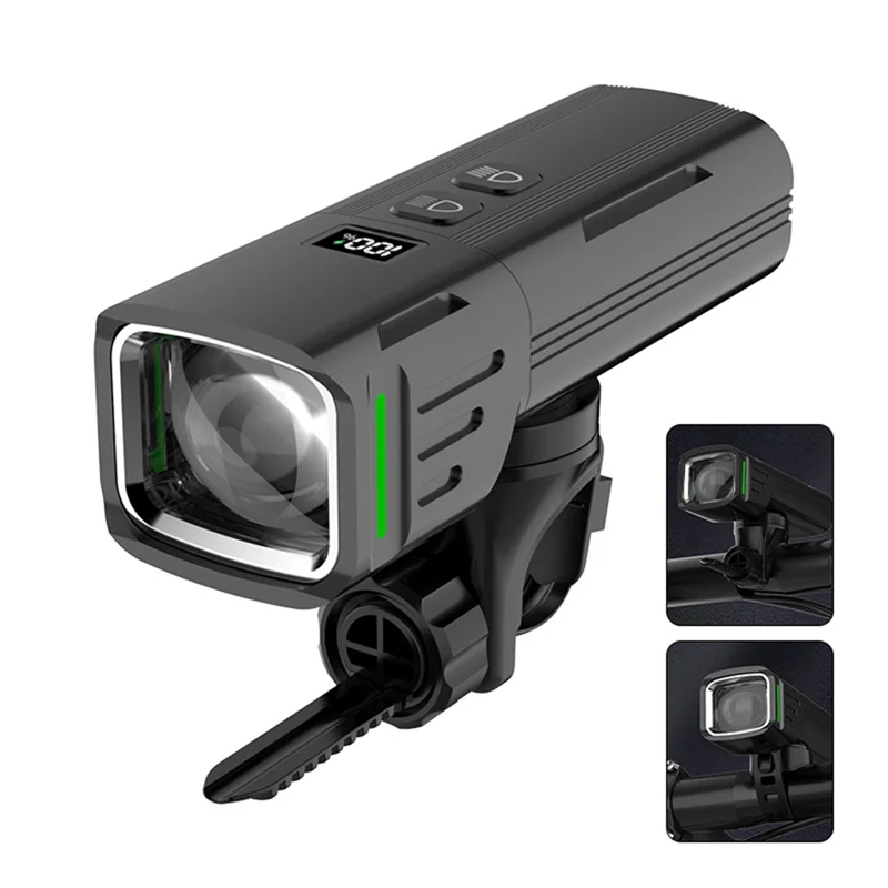 

Aluminum Headlight Digital Display Bicycle Front Light High Lightness MTB Bike Flashlight Lamp For Night Cycling Safety