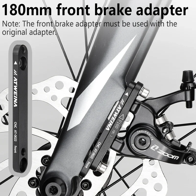 ATWEINA Road Bike Bicycle Disc Brake Aapter Flat Mount CNC Front Rear 180mm Disc Brake Rotor Adapter with Bolts Bicycle Parts - view 3