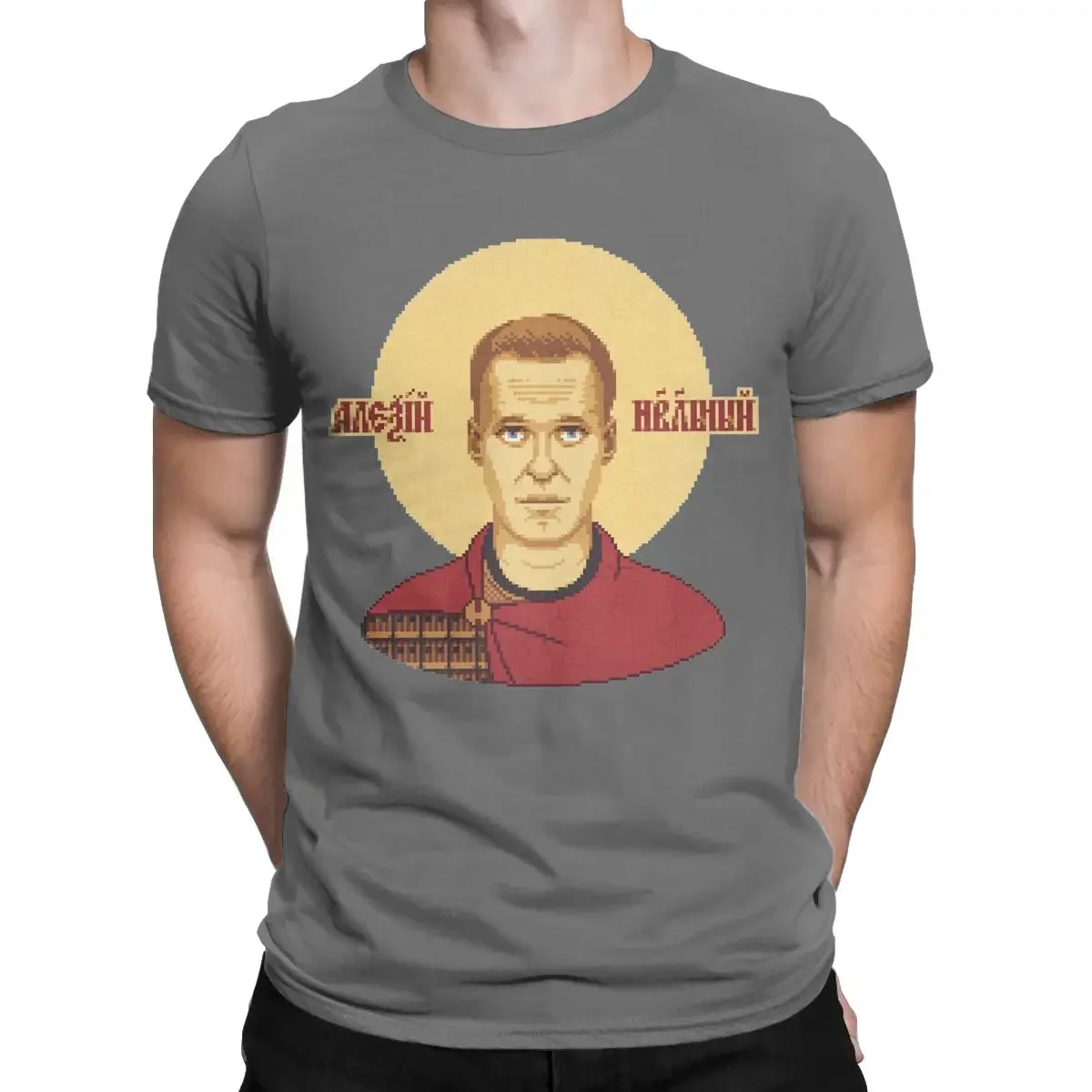 Alexey Navalny The Great Martyr Men T Shirts Pure Cotton Graphic Clothes Vintage Tee Shirt Short Sleeve Crewneck T-Shirts style