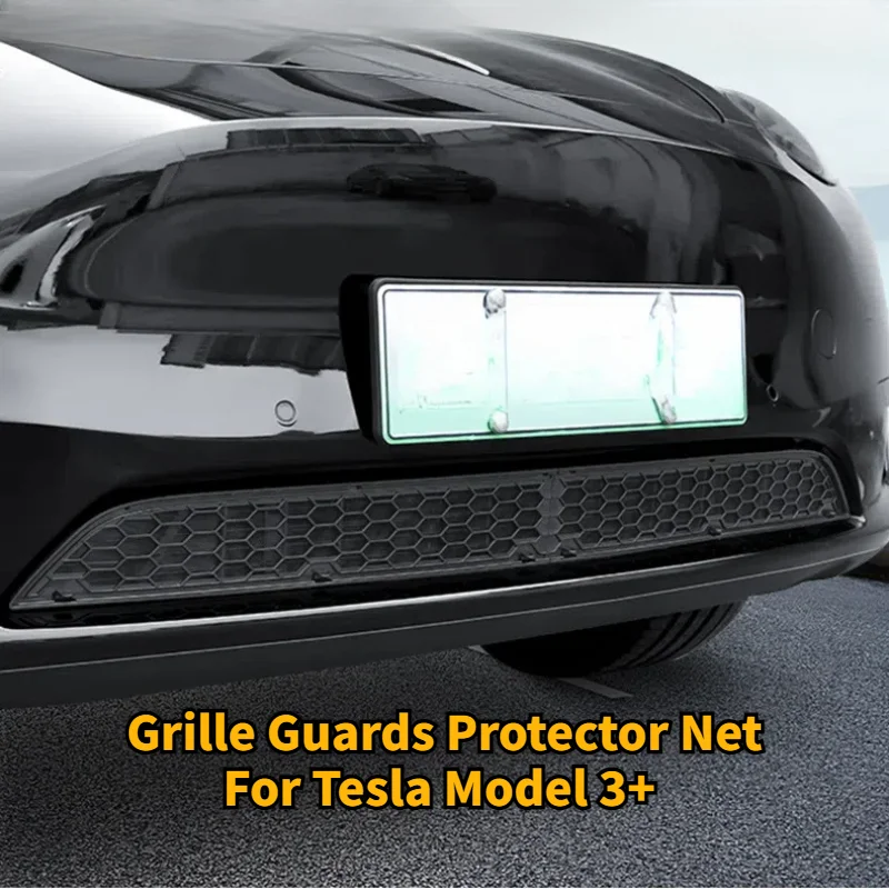 Lower Bumper Anti Insect Net For 2024 Tesla Model 3+ Highland Anti Dust Proof Inner Vent Grille Cover Insect-proof Front Cover