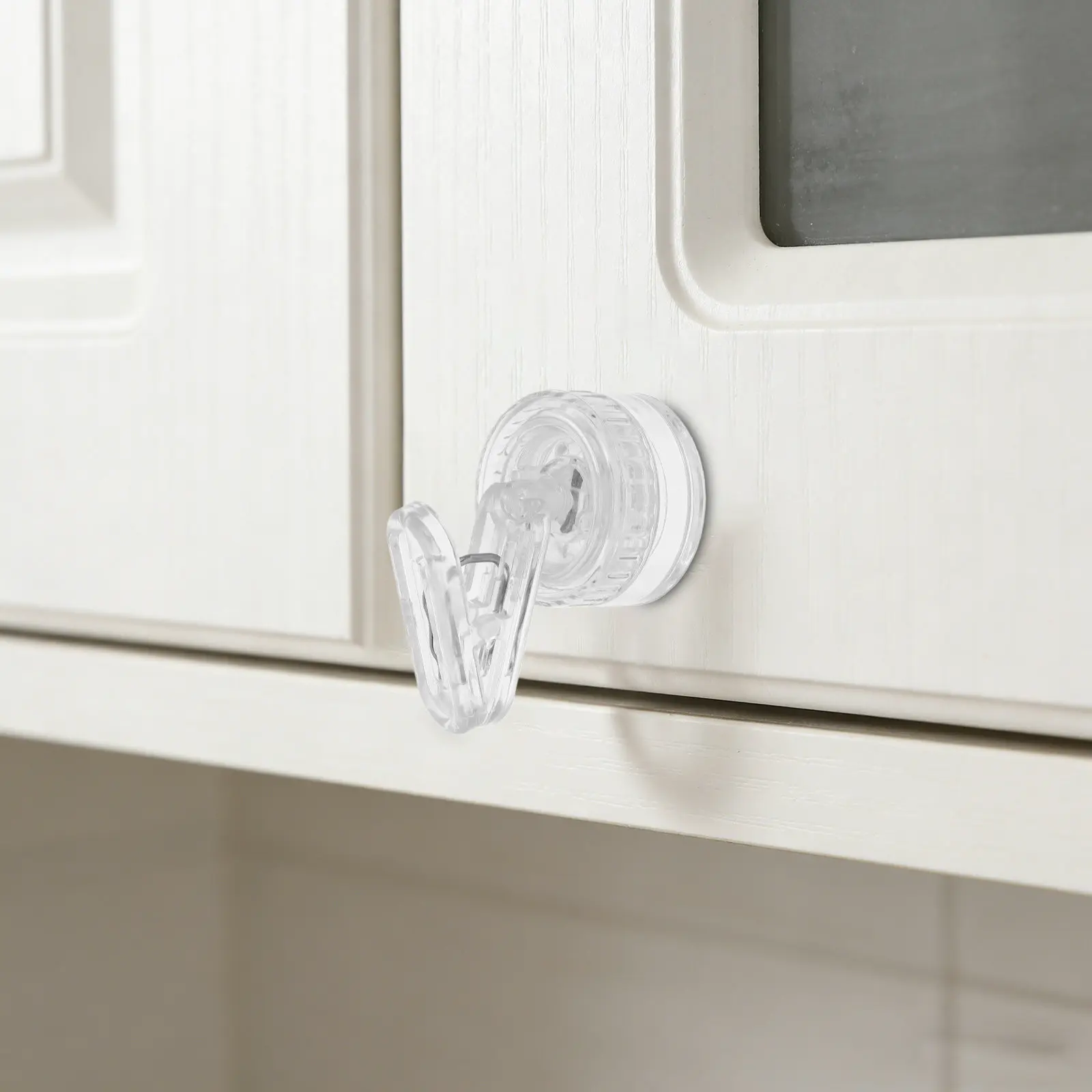 

2Pcs Suction Cup Hooks Spacesaving Plastic Clamp Holders Nodrill Dish Glove Towel Organizer for Kitchen Bathroom Glass Tile