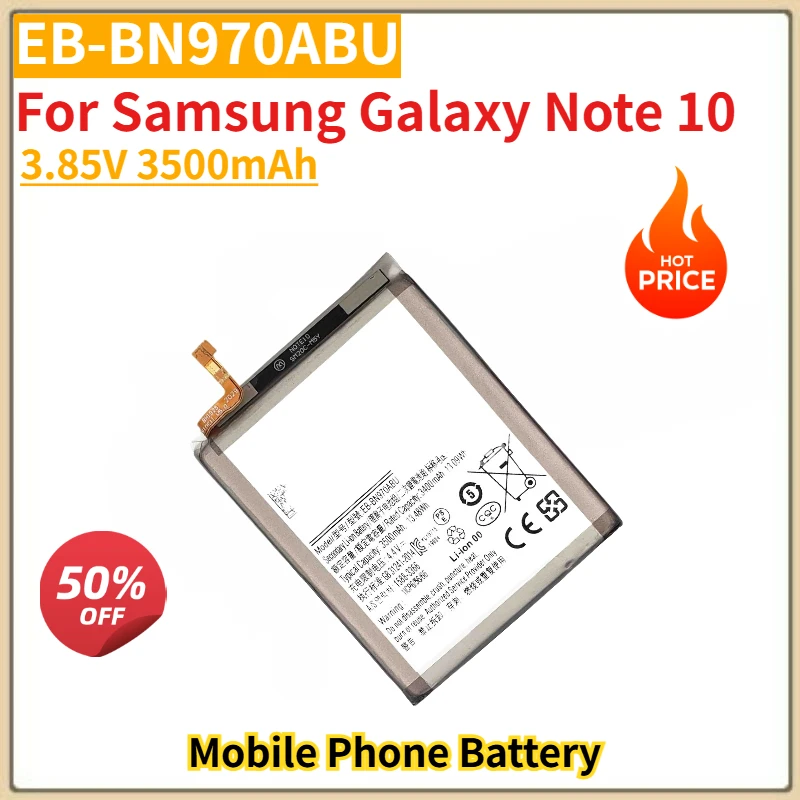 

New Mobile Phone Battery EB-BN970ABU 3.85V 3400mAh For Samsung Galaxy Note 10 Note X Note10 Plus NoteX 5G SM-N970 N970F N970W