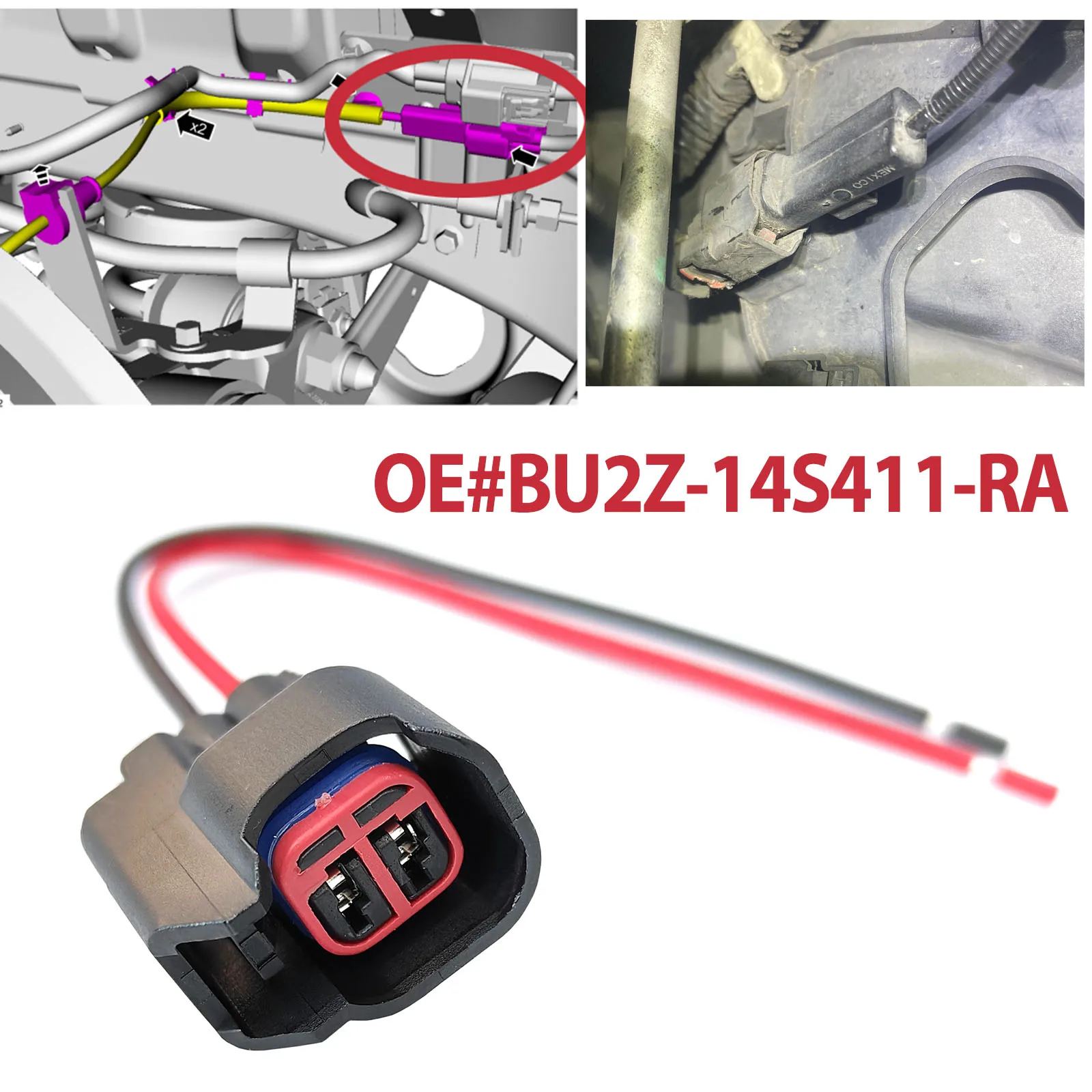 

For Volvo C30 C70 S40 S60 S80 XC60 XC70 V40 V50 V60 V70 RPM ABS Sensor Wheel Speed Connector Plug Wiring Loom Repair Kit