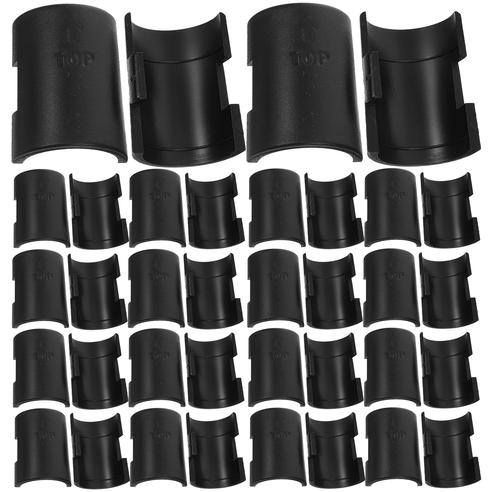 48 Pcs Wire Shelving Storage Piece Buckle Clamp for Fixing Card Sheet Clips Shelf Metal Black Sleeves Clap Travel