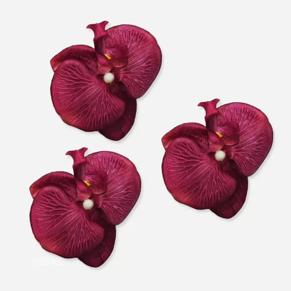 

3 шт./компл., заколка для волос с милой бабочкой и орхидеей, жемчужно-красный цветок невесты, боковой зажим, головной убор, ткань, заколка для волос в китайском стиле, банкет