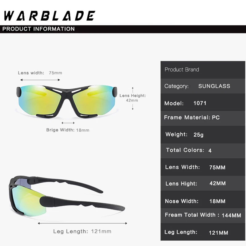 WarBLade Polarized Sunglasses Men Driving Black Glasses For Women Frameless Sun Glasses Anti-coated Reflection Eyewear Oculos