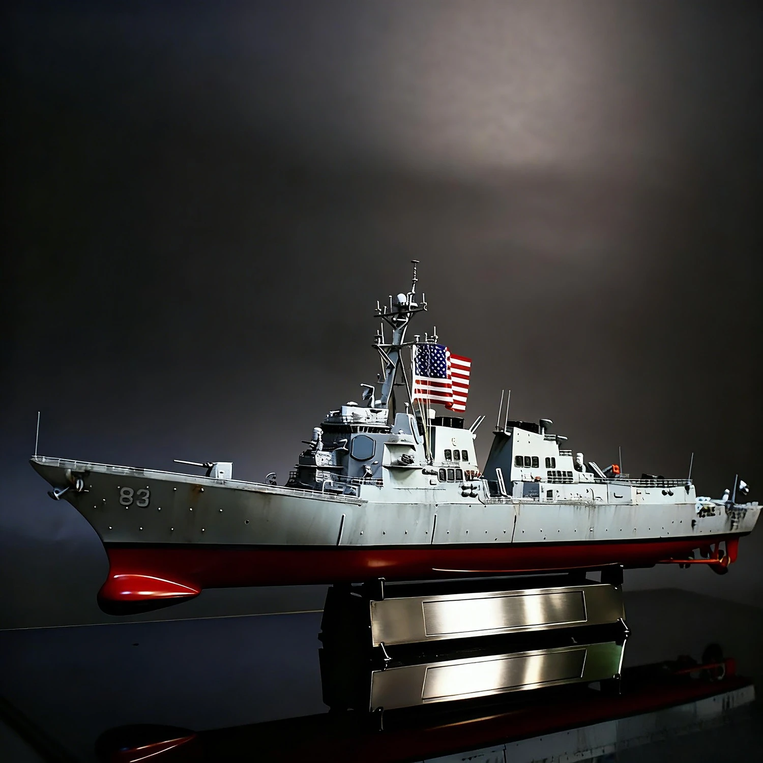 

1/350 Arleigh Burke-class Destroyer Howard Model 45cm Meticulously Crafted Ships Static Model Ship Toy Ornament Warship Model