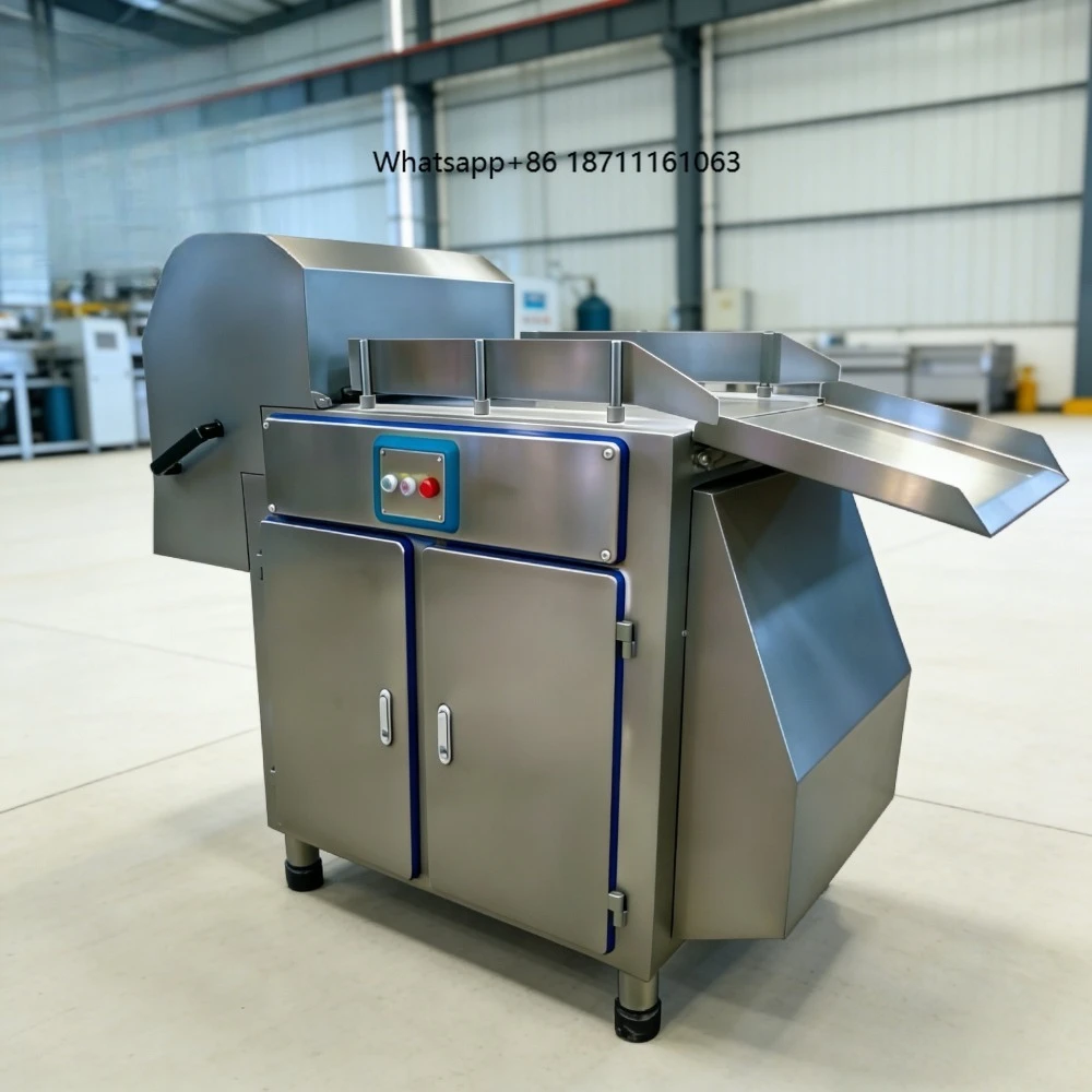 Industrial Automatic Frozen Fresh Meat Cutter Beef Pork Dicing Machine 304 Stainless Steel 1000-1500kg/h Customizable