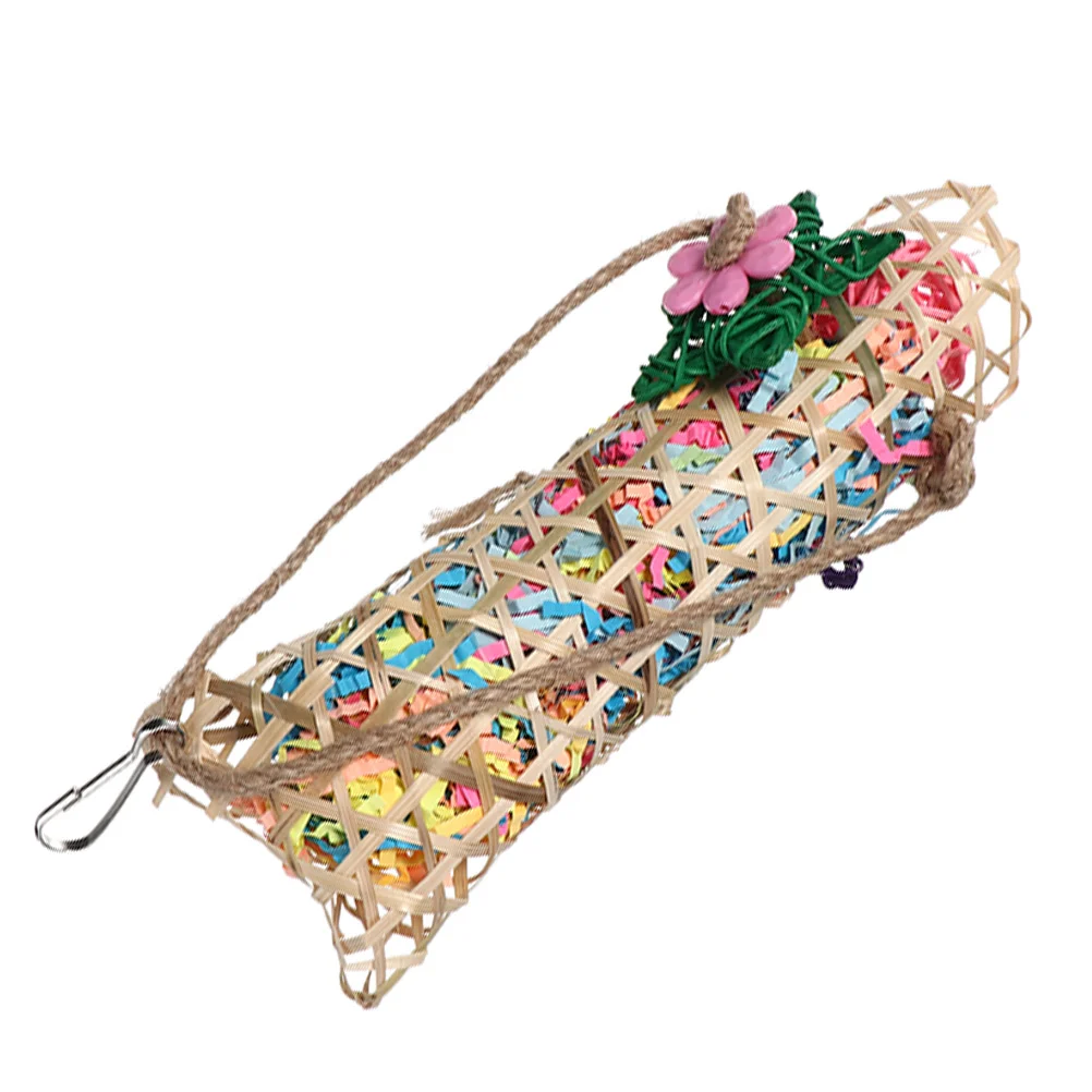 

2 Pcs Cockatiel Swing Chew Toys Rattan Parrot Ball Grinder Creative Birds Perch Hanging
