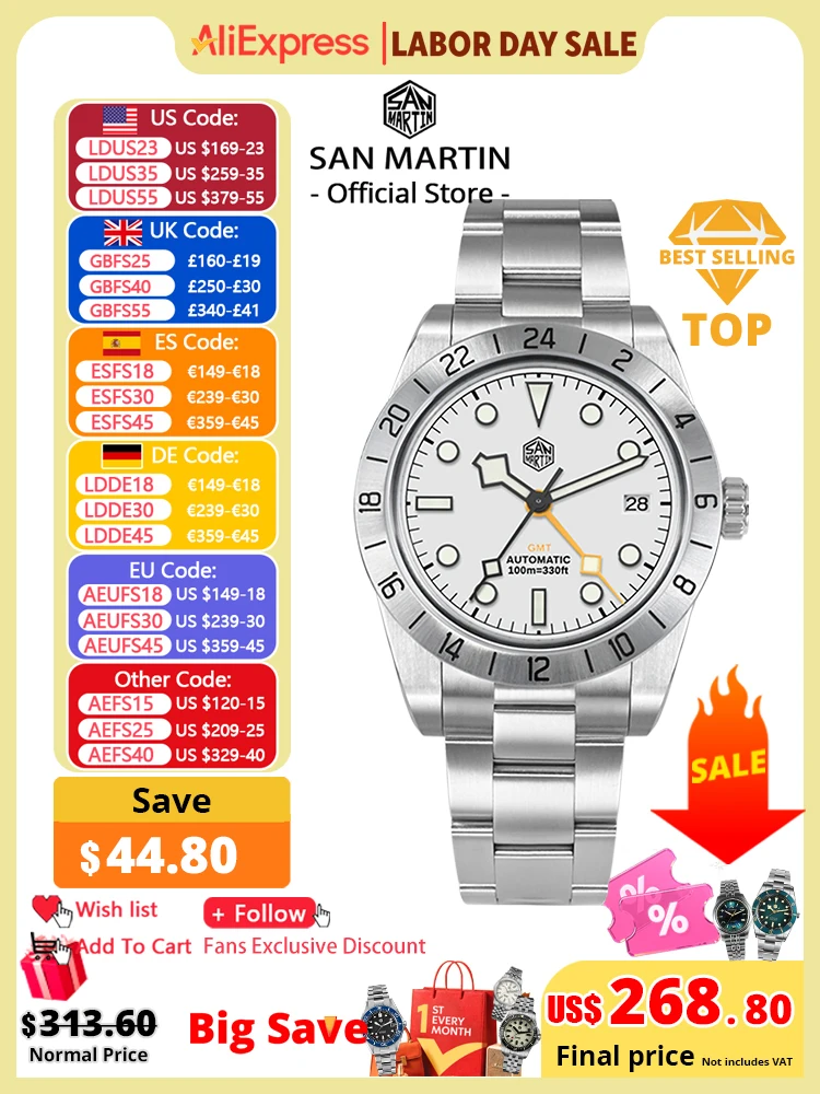 Luxury Watch G Shock - San Martin New 39mm NH34 BB