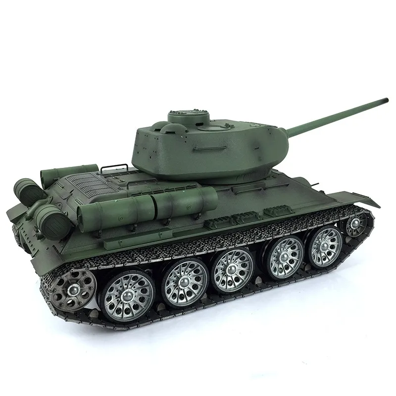 Henglong 1/16 7.0 RTR RC Tank T34-85 3909 Soviet with Metal Wheels Barrel Recoil Remote Control Model for Collectors