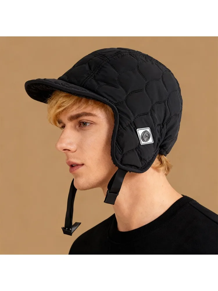 AliExpress NONE Velvet Lei Feng Hat Unisex Winter Thickened Velvet Lamb Wool Warm Ear Protection Hat Outdoor Ski Cycling Pilot Hats Russian Hats