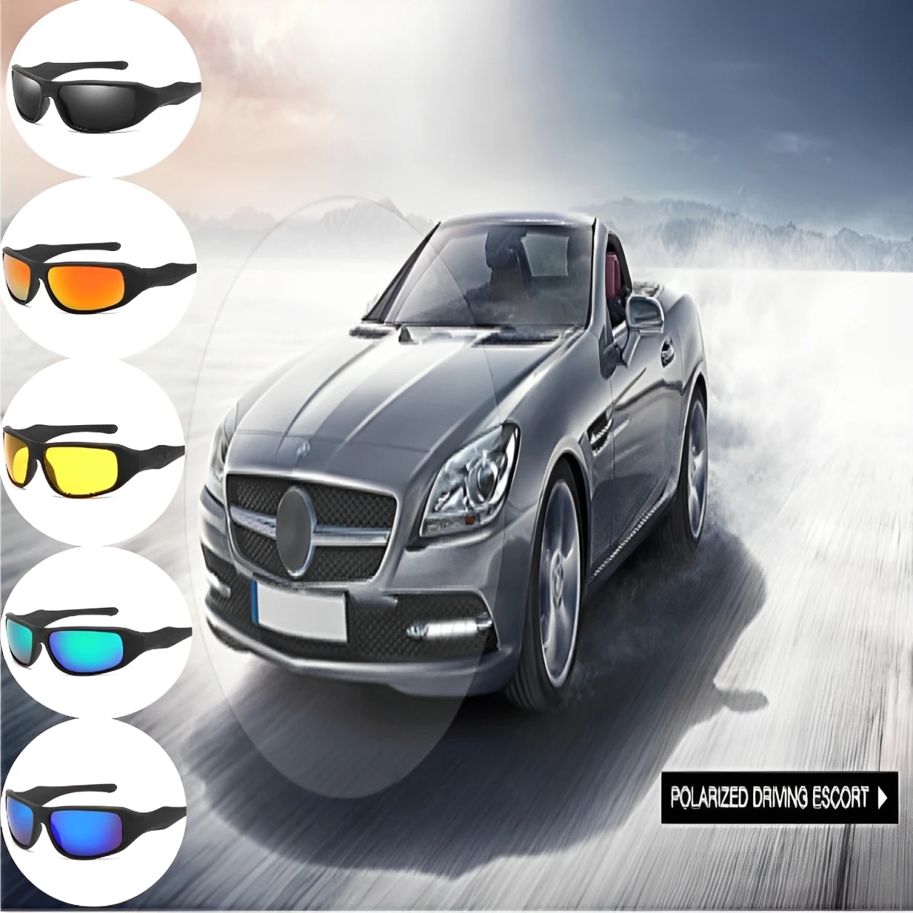 

Classic Polarized Square Frame Glasses For Men And Women Outdoor Sports Party Vacation Travel Driving Fish Sunglasses