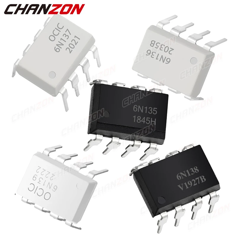 10PCS 6N135 6N136 6N137 6N138 6N139 DIP-8 Optocoupler Dip8 New and Original In Stock