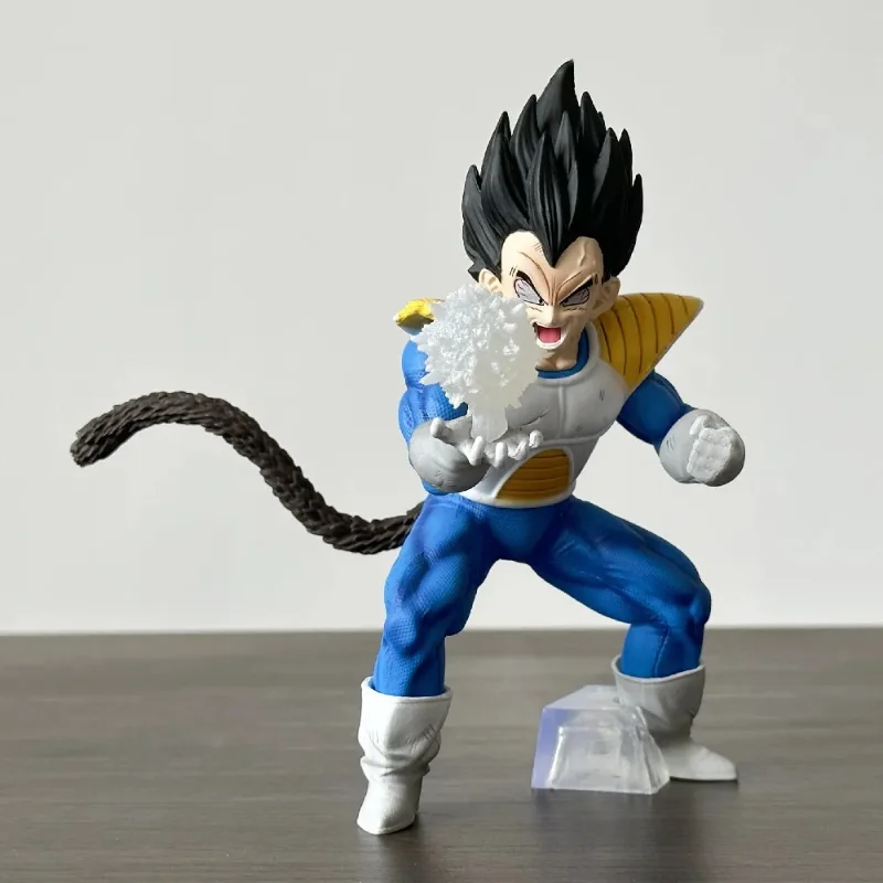 Figura de Anime de Vegeta de Dragon Ball Z de 17 cm, Estatua de Vegeta con Luna Artificial, Figuras de Acción de PVC, Colección de Modelos de Juguetes, Regalos