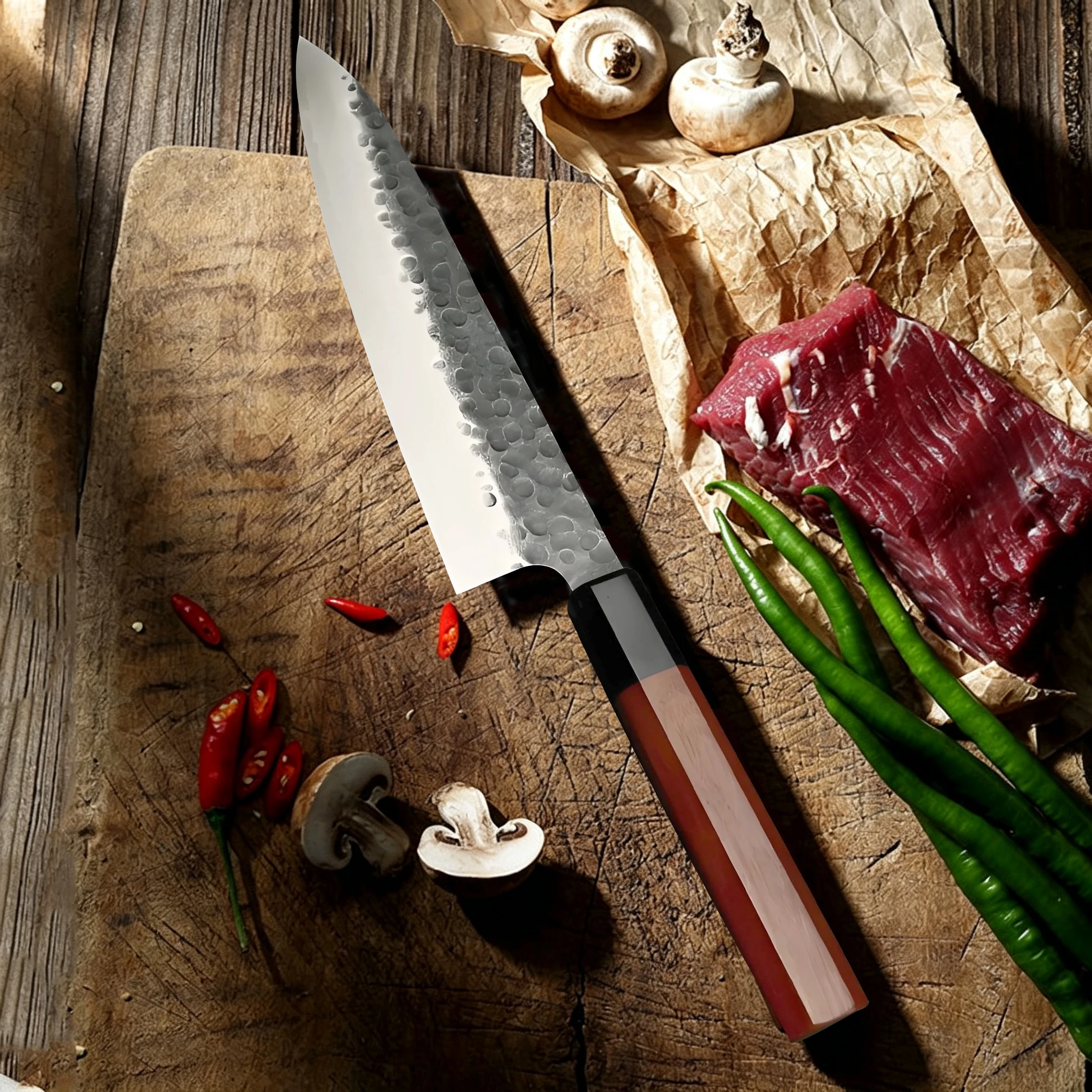 Professional kitchen knives, multi-functional Japanese knives, kitchen cutting and slicing tools for meat and cooking