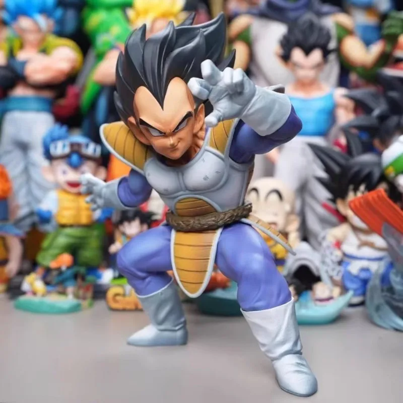 

Anime 20cm Dragon Ball GK Statue Coating Vegeta Battle Figure PVC Model Action Scene Toys Doll Desktop Decoration Collect Gift