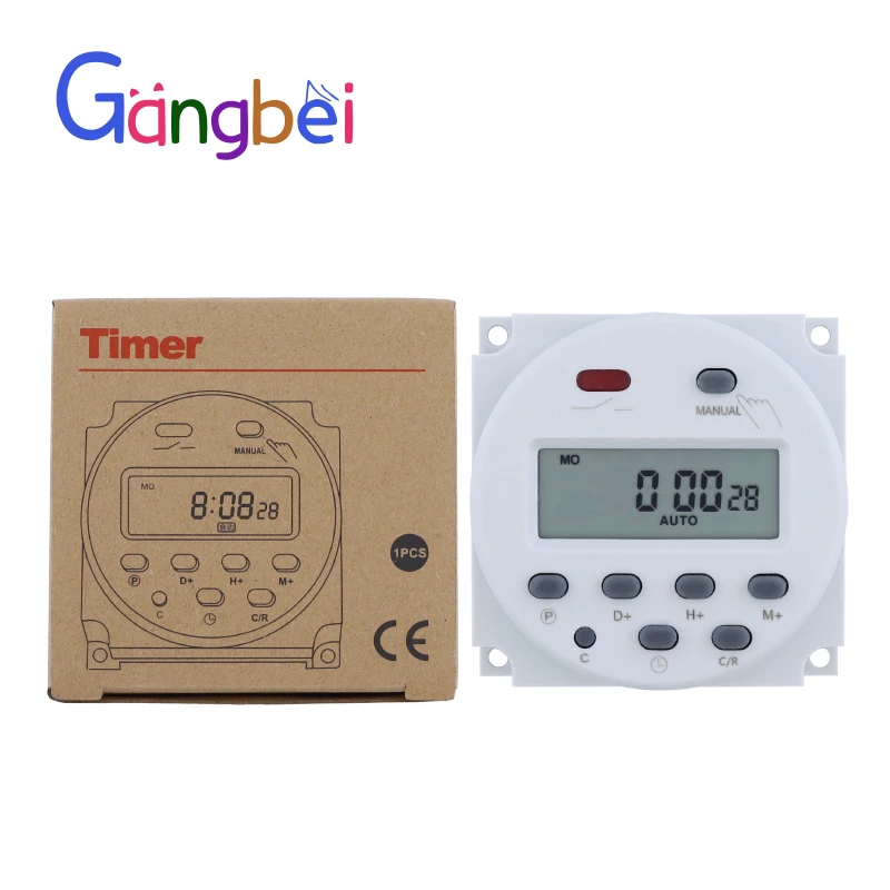 

timer 220V 110V 24V 12V CN101A Digital LCD Power Timer Programmable Time Switch Relay 16A CN101