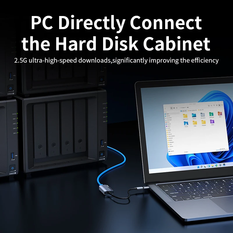 Unnlink 2.5G Ethernet Adapter 2500Mbps USB 3.0 & Type C to Rj45 Network Card for Laptop PC NAS Server Windows Mac OS Internet