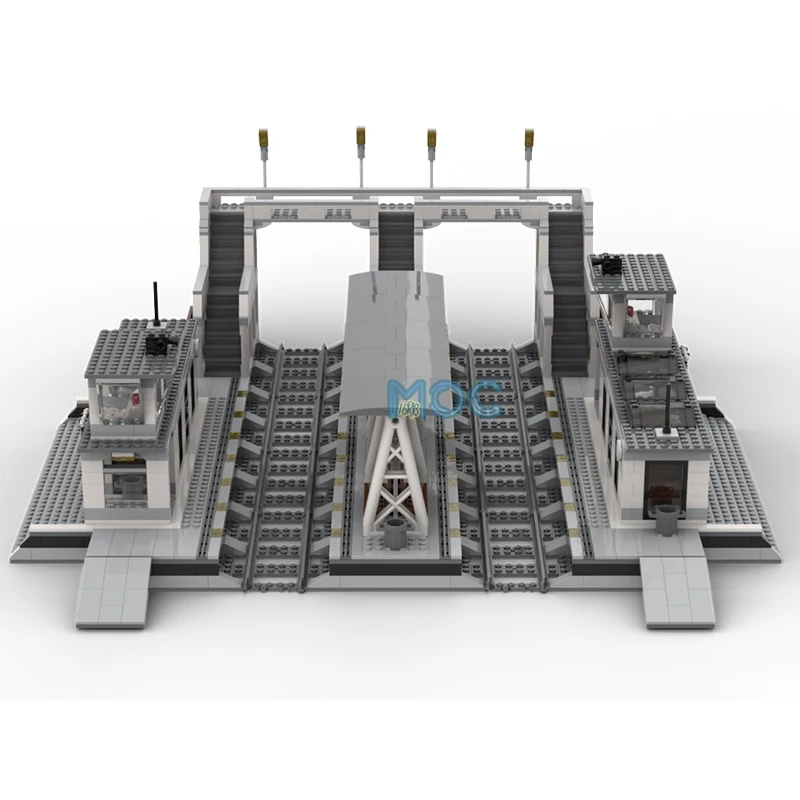 City ModularTrain Station Scene MOC Building Blocks Bricks DIY Architecture Display Collection Toys Educational Gifts 2037PCS