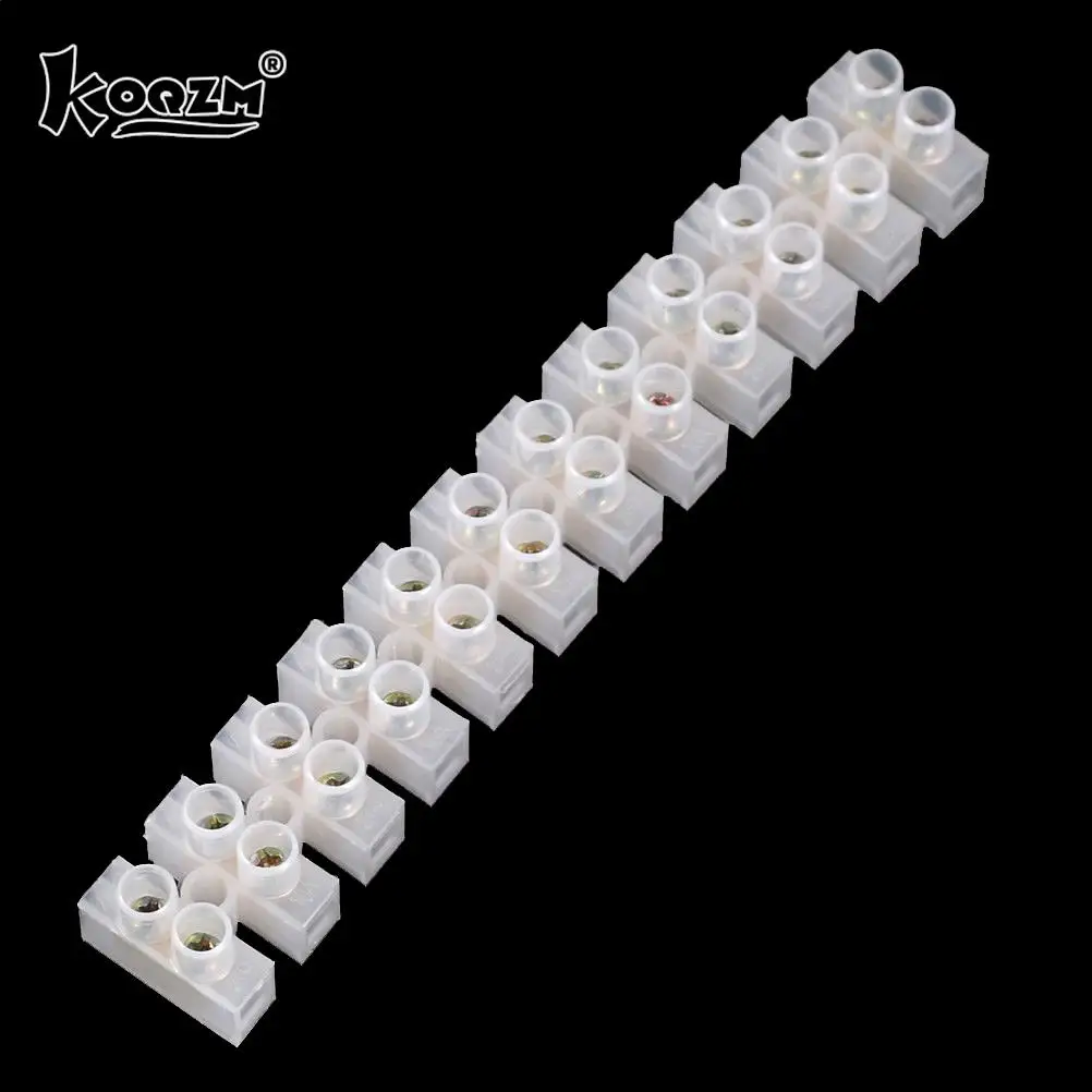 10A Electrical Wire Connection 12Position Barrier Terminal Strip Block