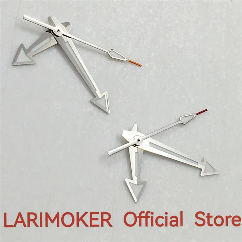 LARIMOKER 8mm*13mm*13.5mm Silver Watch Pointers With Green Luminous Fit For NH35 Automatic Movement Watch Accessories Watch Part