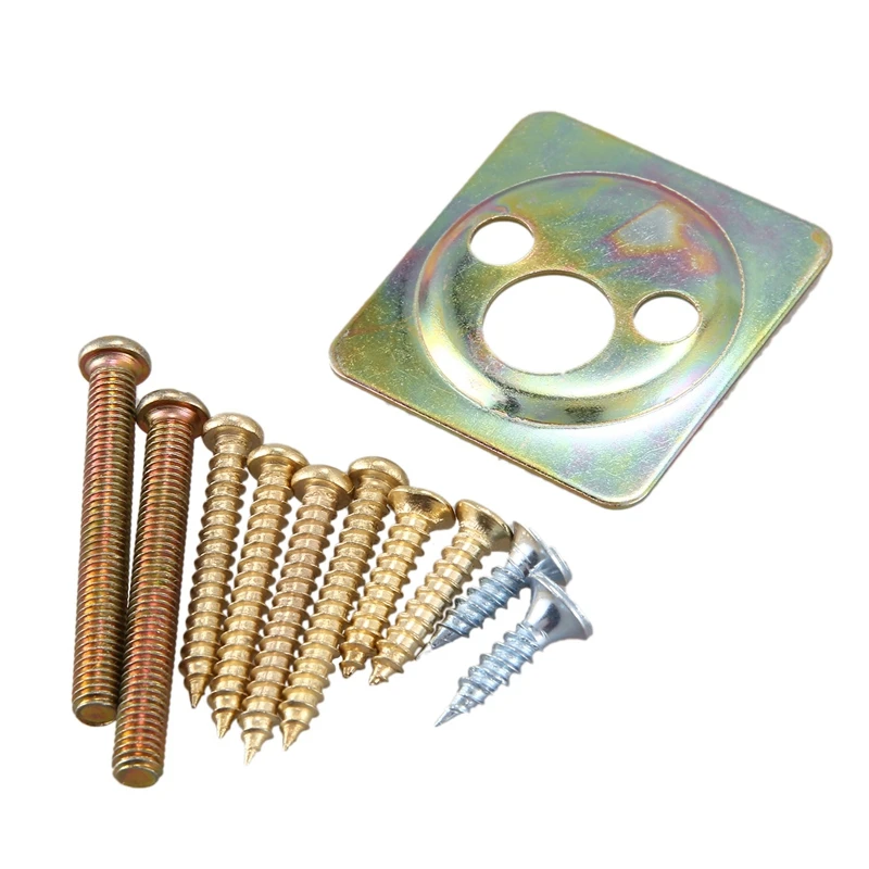 2X Zinc Cylinder Deadbolt Latch Lock For Night Gate Door Entrance,Gold Finish