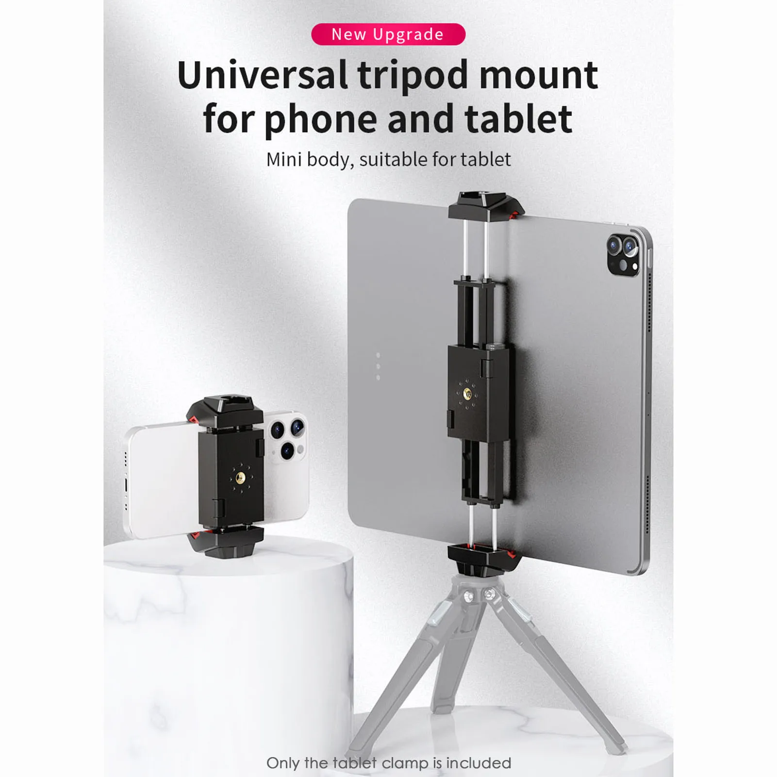 ST-29 Universal Tripod Mount for Phone Tablet Smartphone Tablet Holder Clamp Cold Shoe for iPad Mini/i Phone 13/12/11