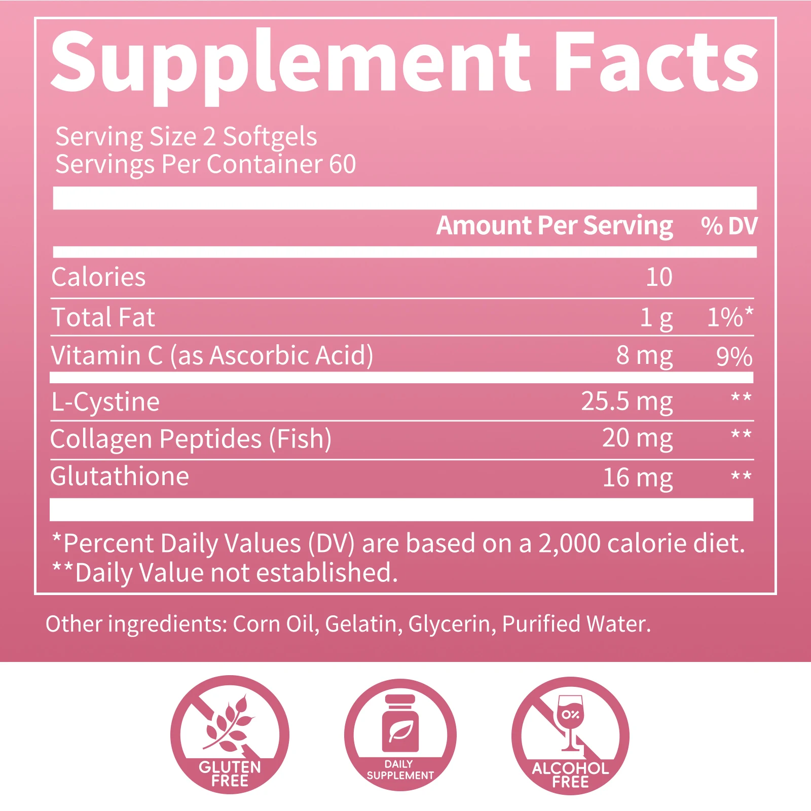 iMATCHME Collagen Peptides Capsules Glutathione for Antioxidant Supports Skin Structure Healthy Hair, Skin & Nails Support