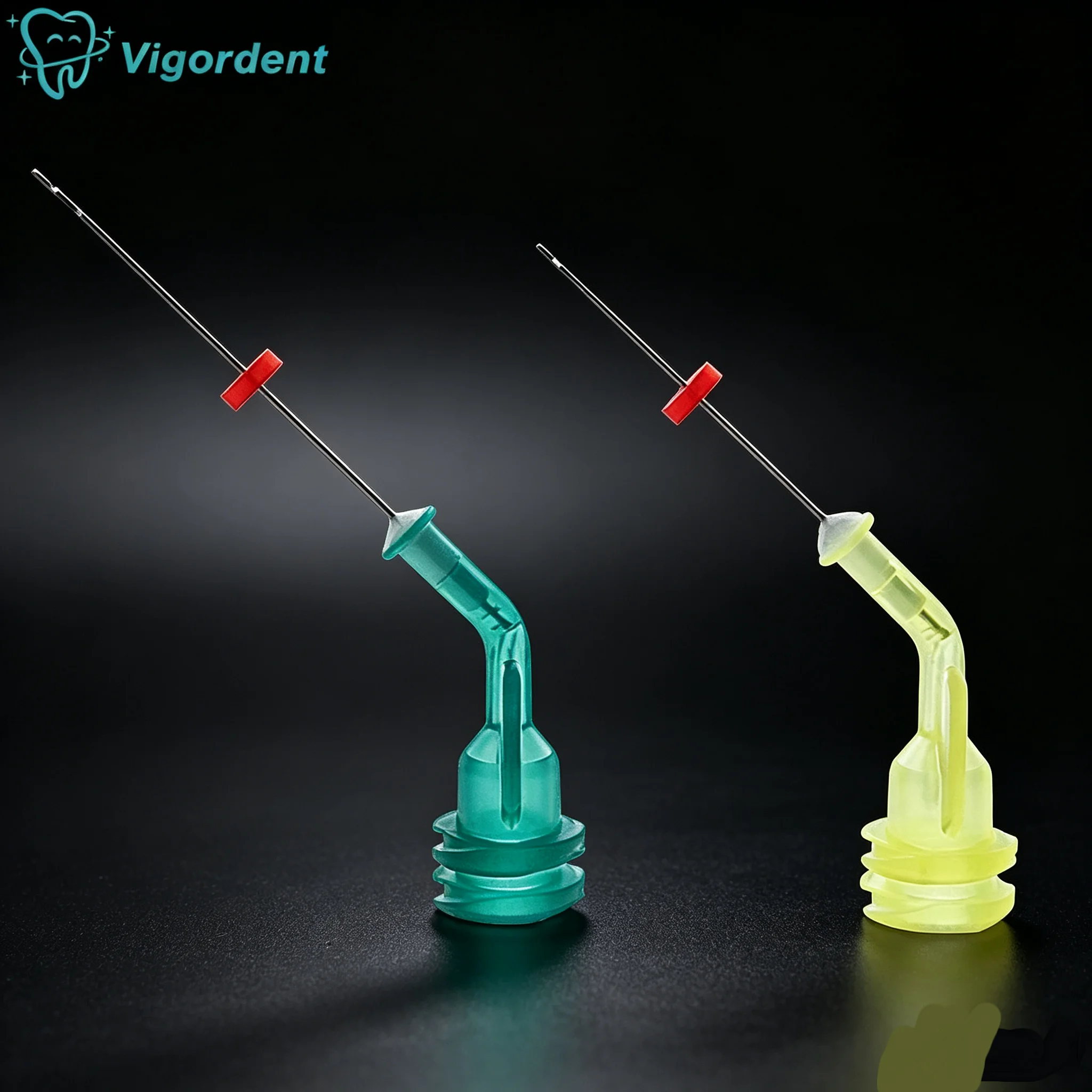 2Box Curved Dental Irrigation Endo Needle 50Pc/box Pre-Bent Needle Tip Reusable Double Side Hole for Anterior&Molar